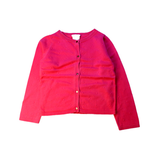 A Red Cardigans from Jacadi in size 6T for girl. (Front View)