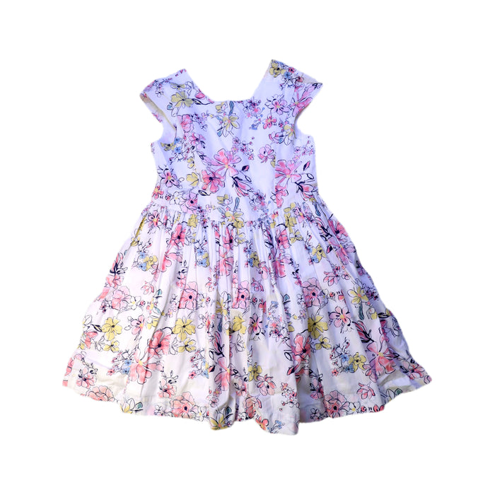 A White Sleeveless Dresses from Petit Bateau in size 7Y for girl. (Front View)