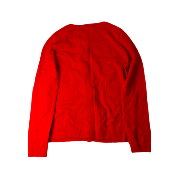 A Red Cardigans from Jacadi in size 10Y for girl. (Back View)
