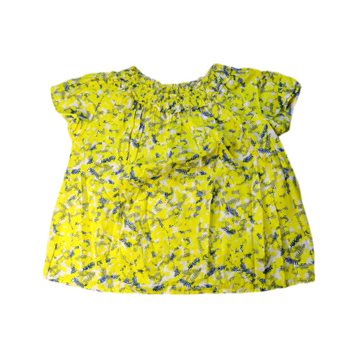 A Yellow Short Sleeve Tops from Bonpoint in size 6T for girl. (Front View)