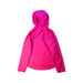 A Pink Rain Jackets from Columbia in size 7Y for girl. (Back View)
