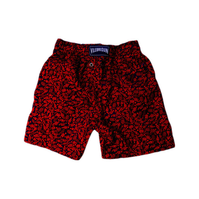 A Red Swim Shorts from Vilebrequin in size 6T for boy. (Back View)