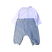 A Blue Long Overalls from Laranjinha in size 0-3M for boy. (Back View)