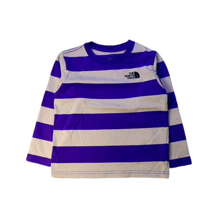 A Purple Long Sleeve T Shirts from The North Face in size 4T for neutral. (Front View)