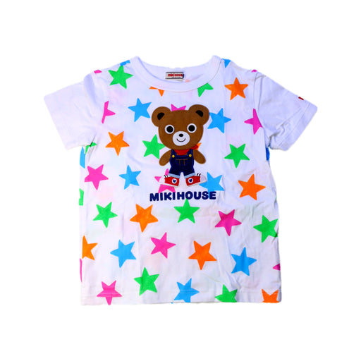 A Multicolour Short Sleeve T Shirts from Miki House in size 4T for boy. (Front View)