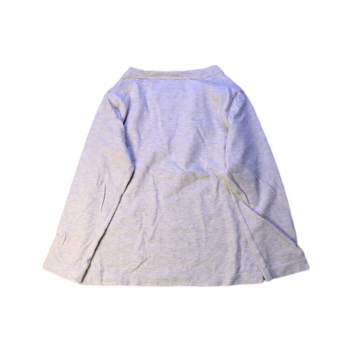 A Grey Long Sleeve T Shirts from Petit Bateau in size 4T for boy. (Back View)