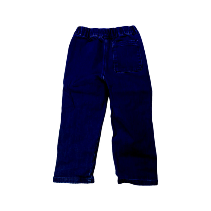 A Navy Jeans from Petit Bateau in size 4T for boy. (Back View)