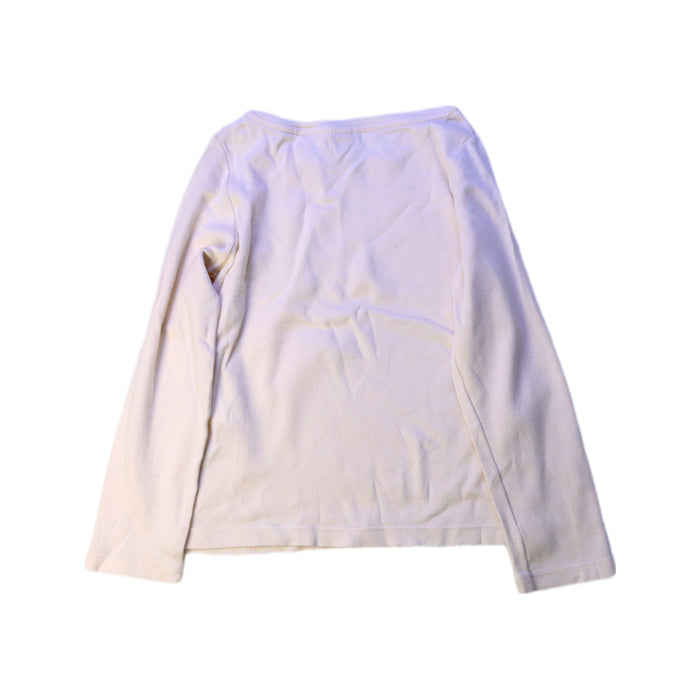 A White Long Sleeve T Shirts from Petit Bateau in size 4T for girl. (Back View)