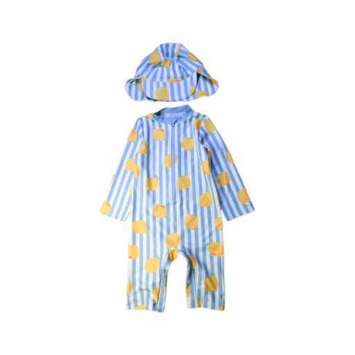 A Blue Swimsuits from Mori in size 18-24M for neutral. (Front View)