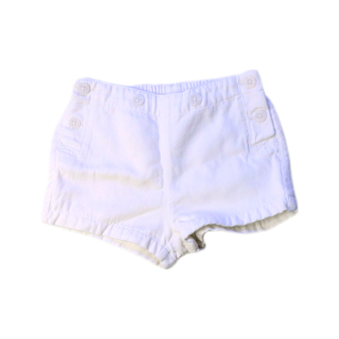 A White Shorts from Ralph Lauren in size 3-6M for neutral. (Front View)