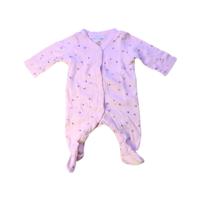 A Pink Onesies from The Little White Company in size Newborn for girl. (Front View)
