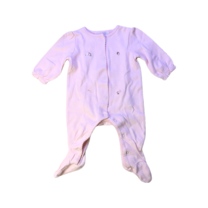 A Pink Onesies from The Little White Company in size Newborn for girl. (Front View)