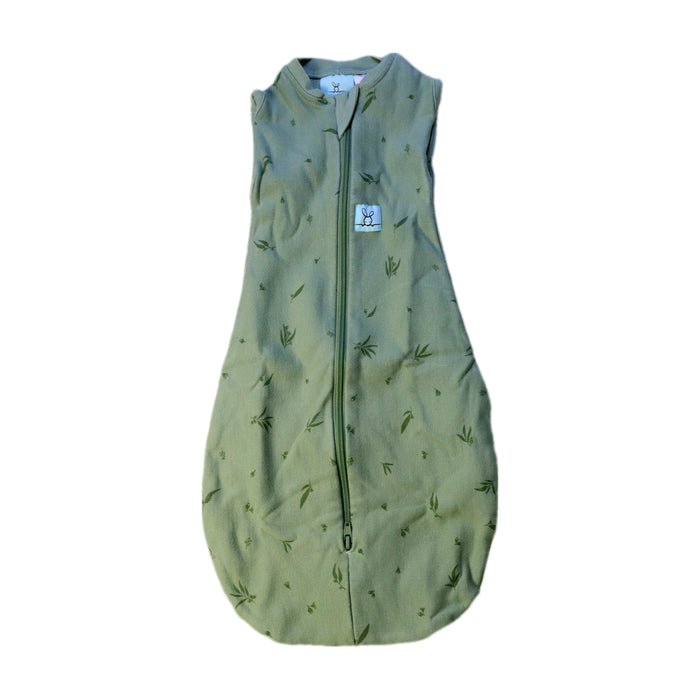 A Green Sleepsacs from ErgoPouch in size Newborn for neutral. (Front View)