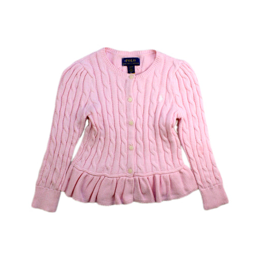 A Pink Cardigans from Polo Ralph Lauren in size 3T for girl. (Front View)