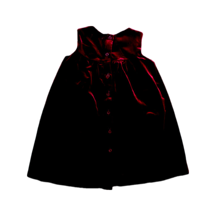 A Burgundy Sleeveless Dresses from Cath Kids London in size 12-18M for girl. (Back View)