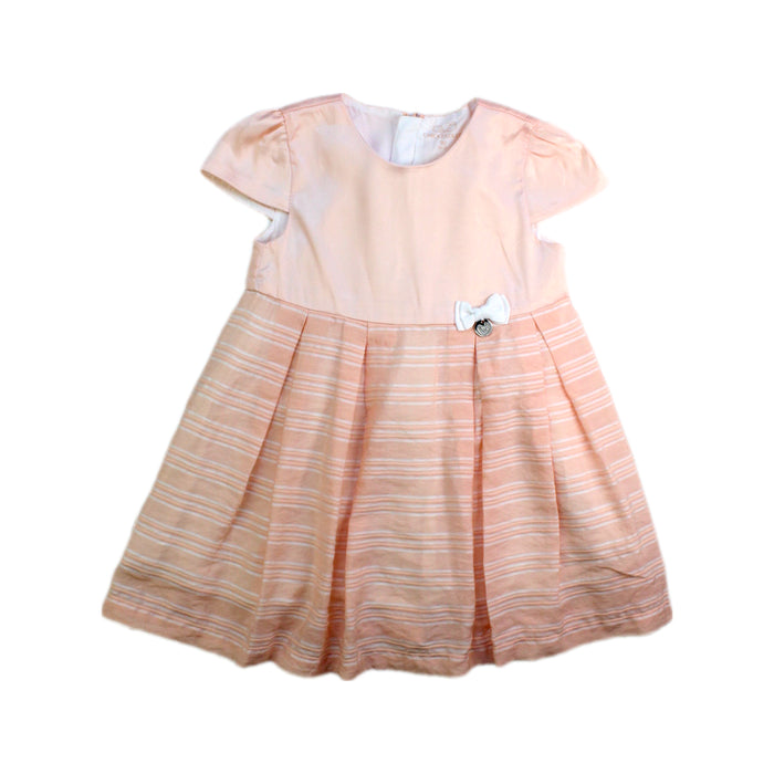 A Peach Short Sleeve Dresses from Chickeeduck in size 18-24M for girl. (Front View)