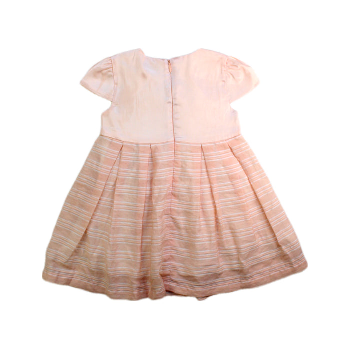 A Peach Short Sleeve Dresses from Chickeeduck in size 18-24M for girl. (Back View)