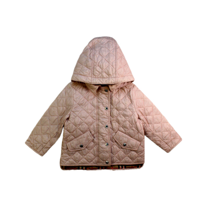 A Pink Puffer/Quilted Coats & Outerwear from Burberry in size 12-18M for girl. (Front View)