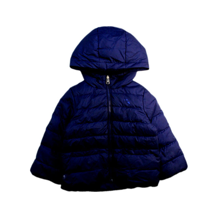 A Navy Puffer/Quilted Coats & Outerwear from Kingkow in size 18-24M for girl. (Front View)