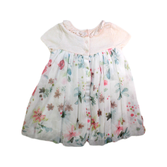 A Multicolour Short Sleeve Dresses from Petit Bateau in size 12-18M for girl. (Back View)