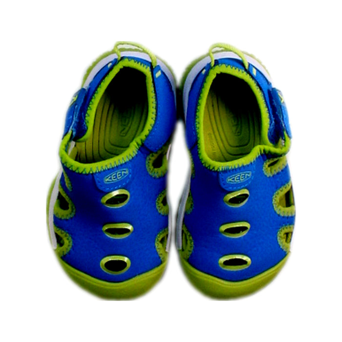 A Blue Aqua Shoes from Keen in size 18-24M for neutral. (Back View)