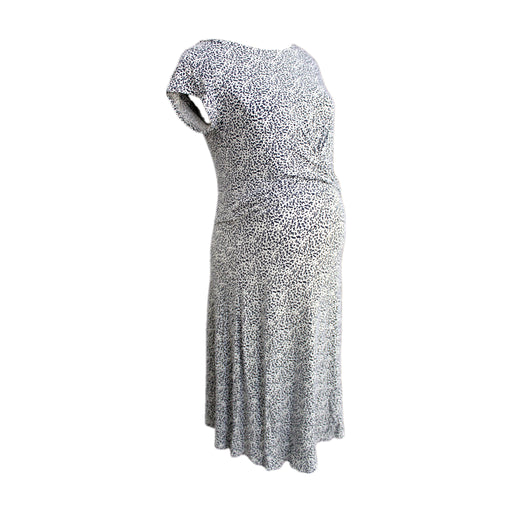 A Grey Short Sleeve Dresses from Seraphine in size Maternity-S for maternity. (Front View)