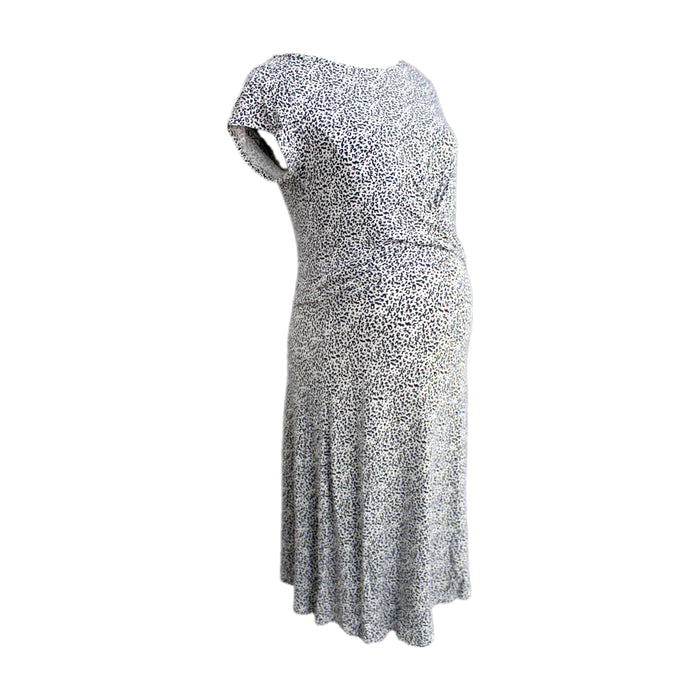 A Grey Short Sleeve Dresses from Seraphine in size Maternity-S for maternity. (Front View)