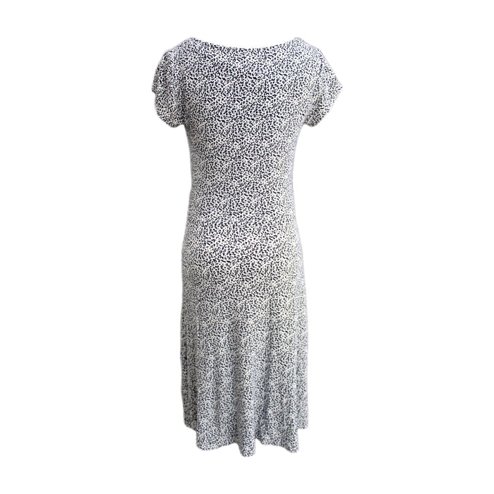 A Grey Short Sleeve Dresses from Seraphine in size Maternity-S for maternity. (Back View)