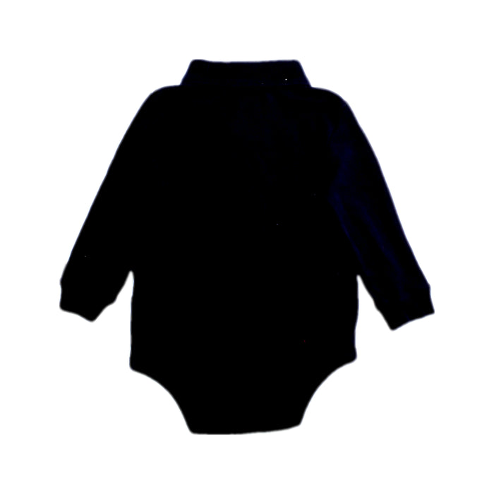 A Navy Long Sleeve Bodysuits from Ralph Lauren in size 6-12M for boy. (Back View)