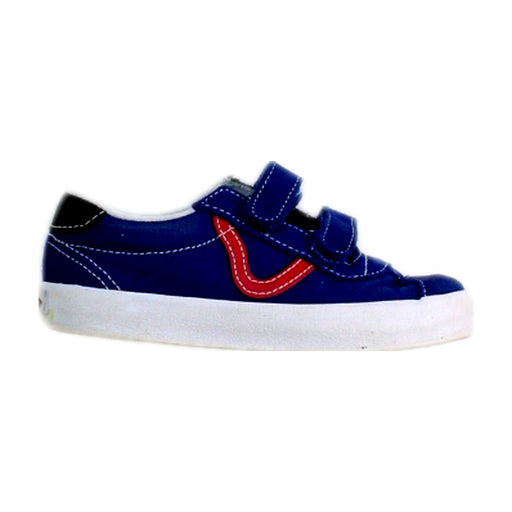 A Blue Sneakers from Vans in size 3T for boy. (Front View)