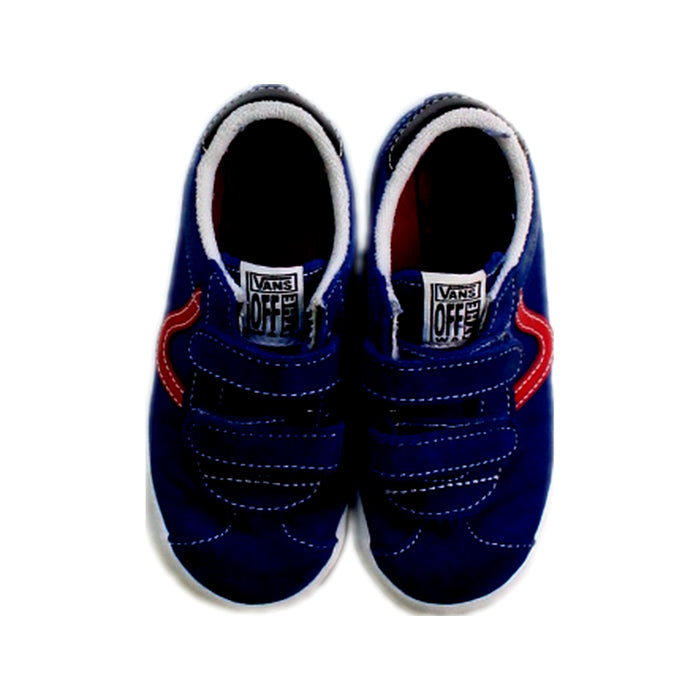 A Blue Sneakers from Vans in size 3T for boy. (Back View)