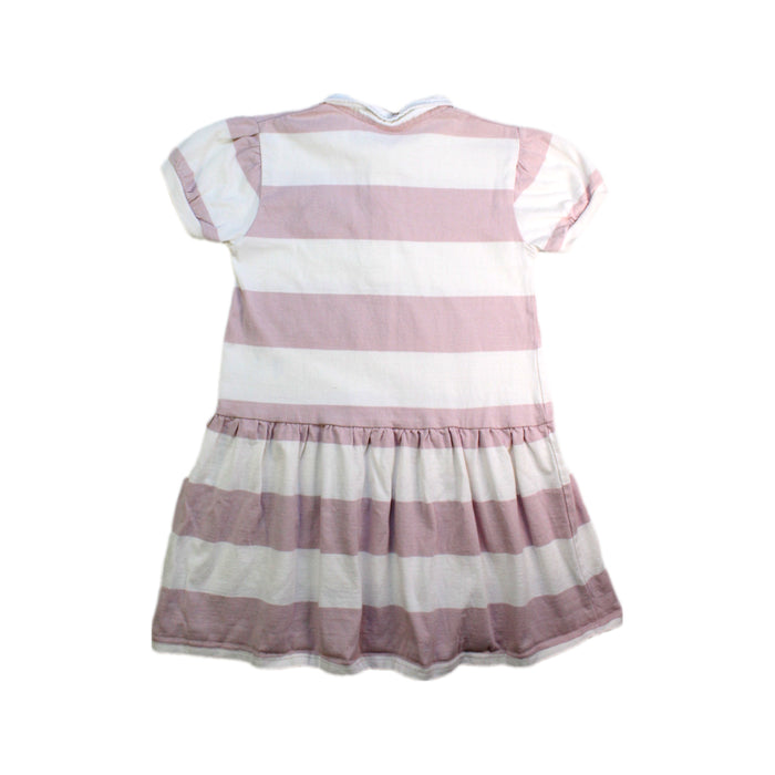A Pink Short Sleeve Dresses from Petit Main in size 4T for girl. (Back View)