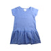 A Blue Short Sleeve Dresses from Little English in size 5T for girl. (Front View)