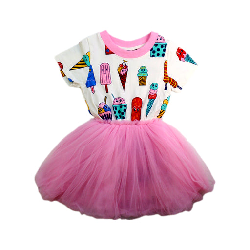 A Pink Short Sleeve Dresses from Rock Your Kid in size 3T for girl. (Front View)