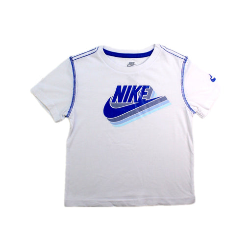A White Short Sleeve T Shirts from Nike in size 4T for boy. (Front View)