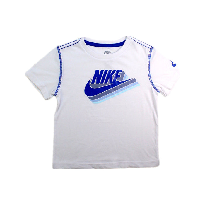 A White Short Sleeve T Shirts from Nike in size 4T for boy. (Front View)