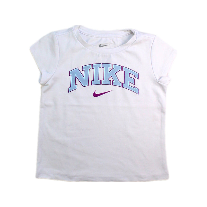 A White Short Sleeve T Shirts from Nike in size 3T for girl. (Front View)