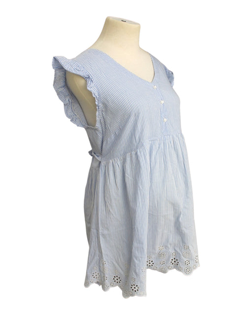 A Blue Sleeveless Tops from Jojo Maman Bébé in size Maternity-S for maternity. (Front View)