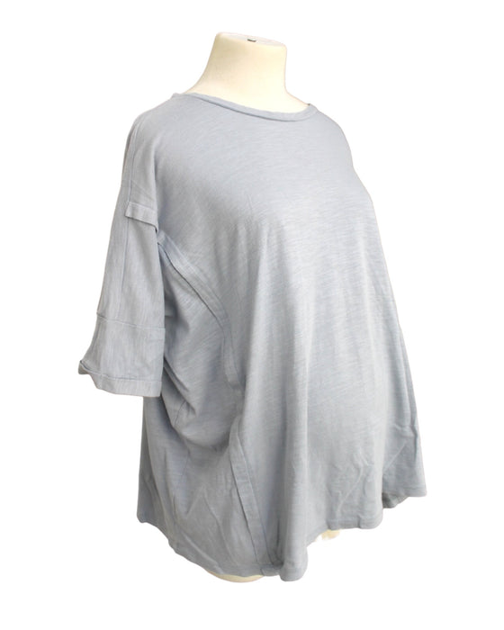 A Grey Short Sleeve Tops from Seraphine in size Maternity-S for maternity. (Front View)