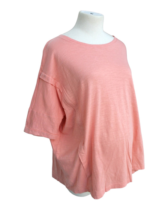 A Pink Short Sleeve Tops from Seraphine in size Maternity-S for maternity. (Front View)