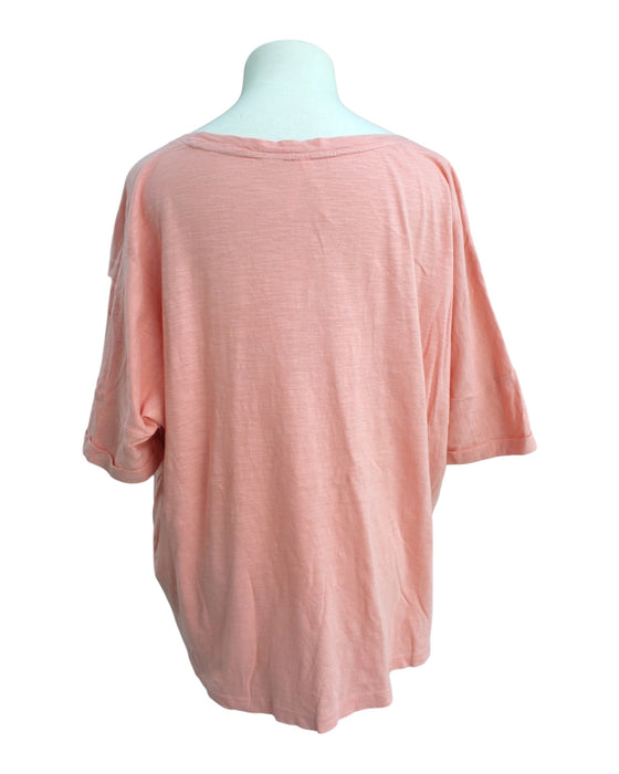 A Pink Short Sleeve Tops from Seraphine in size Maternity-S for maternity. (Back View)
