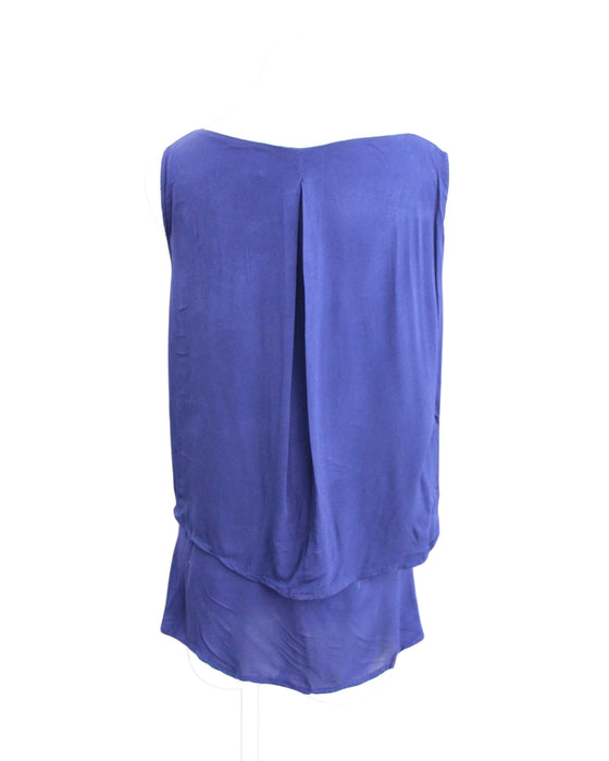 A Blue Sleeveless Tops from Seraphine in size Maternity-XS for maternity. (Back View)