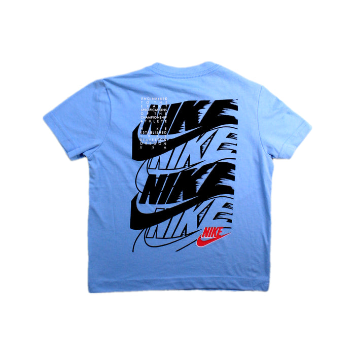 A Blue Short Sleeve T Shirts from Nike in size 4T for boy. (Back View)