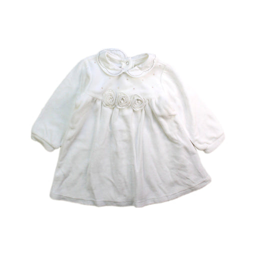 A White Long Sleeve Dresses from Chicco in size 3-6M for girl. (Front View)