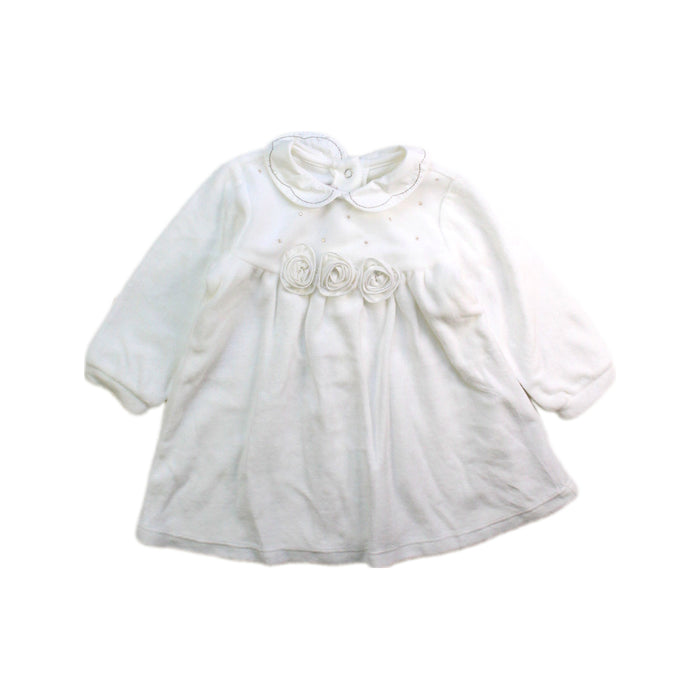 A White Long Sleeve Dresses from Chicco in size 3-6M for girl. (Front View)