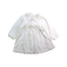 A White Long Sleeve Dresses from Chicco in size 3-6M for girl. (Front View)