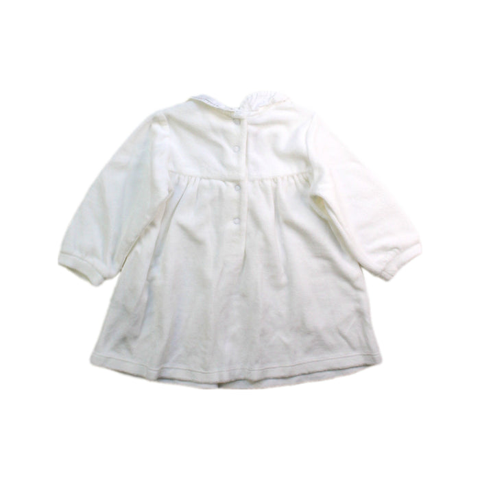 A White Long Sleeve Dresses from Chicco in size 3-6M for girl. (Back View)
