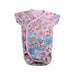 A Pink Short Sleeve Bodysuits from Polarn O. Pyret in size 3-6M for girl. (Front View)