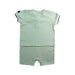 A Green Short Sleeve Rompers from Polarn O. Pyret in size 3-6M for boy. (Back View)