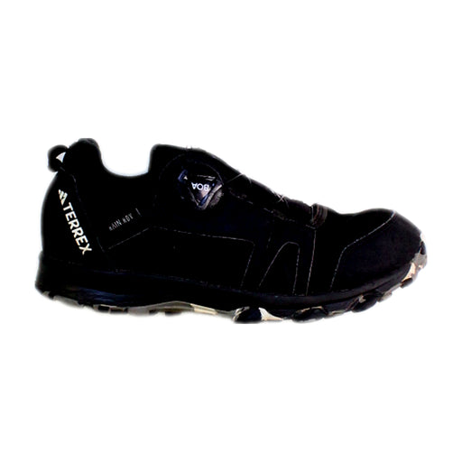 A Black Sneakers from Adidas in size 7Y for boy. (Front View)